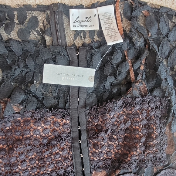 *NWT* Anthropologie Beguile by Bryon Lars Black Lace Carissima Dress Size 6P - Picture 12 of 14